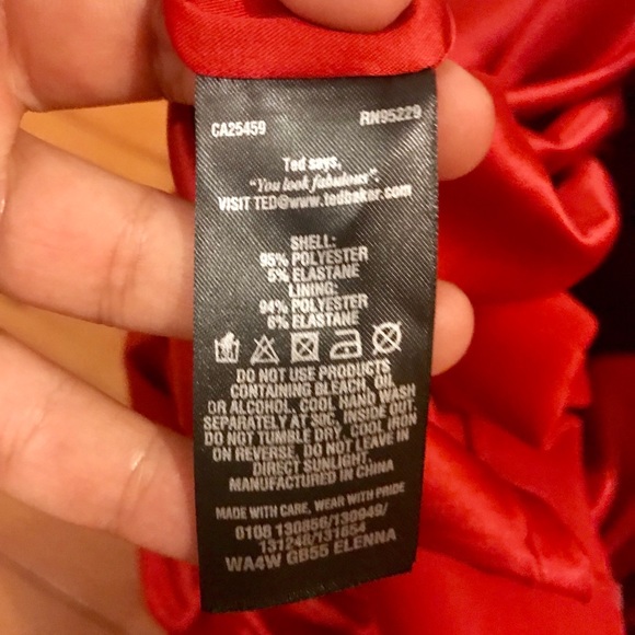 Ted Baker red ELENNA Embellished midi dress - Picture 7 of 8